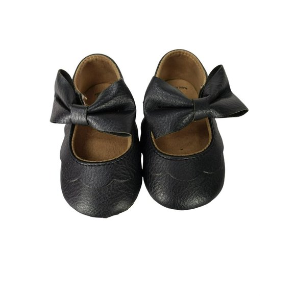 MYGGPP‎ black infant Dress Shoes With Bow Mary Jane - Picture 1 of 10